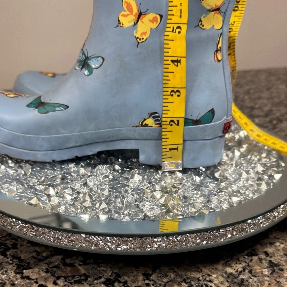 Chooka Light Blue Boots with Butterfly Design
